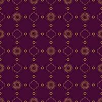 Islamic geometric star and quatrefoil shape grid seamless pattern contemporary color background. Batik sarong pattern. Use for fabric, textile, cover, interior decoration elements, wrapping. vector