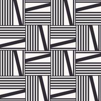 Abstract monochrome color neo geometric stripes line in square shape seamless pattern background. Use for fabric, textile, interior decoration elements, wrapping. vector
