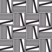 Abstract monochrome color neo geometric stripes line in square shape seamless pattern background. Use for fabric, textile, interior decoration elements, wrapping. vector