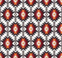 fondo transparente de forma geométrica azteca nativa y triángulo. Diseño de color de patrón rojo-marrón moderno tribal étnico. uso para telas, textiles, elementos de decoración de interiores, tapicería, envoltura. vector