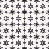 Geometric star line grid seamless pattern dark brown color background. Simple Sino-Portuguese or Peranakan pattern. Use for fabric, textile, interior decoration elements, upholstery. vector