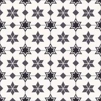 Geometric star line grid seamless pattern dark brown color background. Simple Sino-Portuguese or Peranakan pattern. Use for fabric, textile, interior decoration elements, upholstery. vector