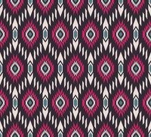 Ethnic tribal purple red color geometric shape seamless pattern on black background. Use for fabric, textile, interior decoration elements, upholstery, wrapping. vector