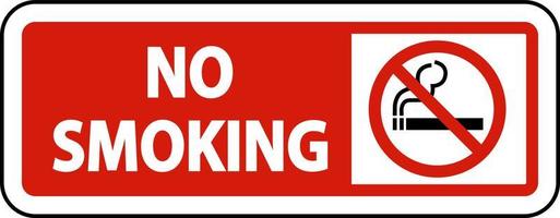 No Smoking Sign On White Background vector