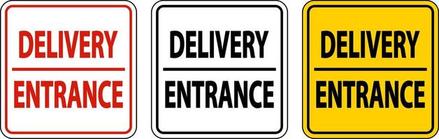 Delivery Entrance Sign On White Background vector