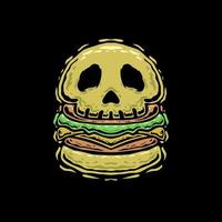 Burger masscot illustration premium vector