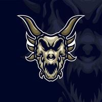 Monster skull esport gaming mascot logo template vector