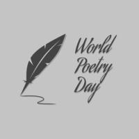 World poetry day vector