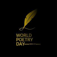 World poetry day vector