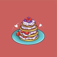 illustration of pancakes vector