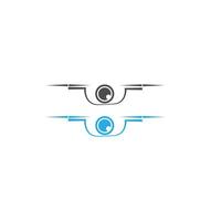 Drone icon logo design vector