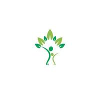 leaf logo icon illustration. community, vector design care