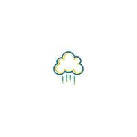 Rainy cloud logo icon concept vector