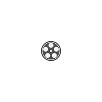 logotipo de icono de película de rollo vector