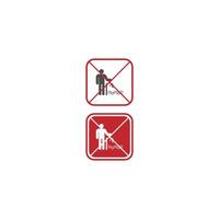 Do not throw garbage in the river icon vector