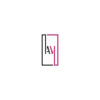 AV logo letter design concept vector