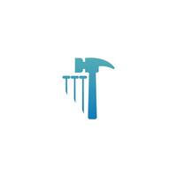 Hammer icon logo design template illustration vector