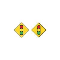 Traffic signal signs icon design vector