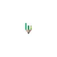 Pencil logo icon design vector