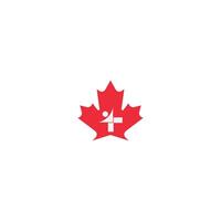 Maple leaf medical pharmacy logo icon vector