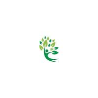 leaf logo icon illustration. community, vector design care