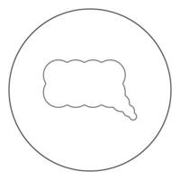 Comment icon black color in circle vector