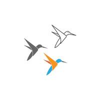 diseño creativo del icono del logotipo del colibrí vector