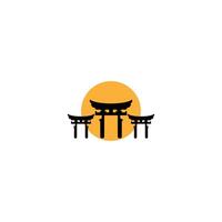 Torii Gate icon logo vector