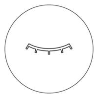 icono de ojo cerrado color negro en círculo ilustración vectorial aislado vector
