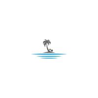 Palm beach, vitamin logo concept vector