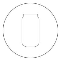 Can icon black color in circle or round vector