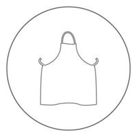 Kitchen apron icon black color in circle or round vector