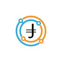 Crypto coin icon design concept vector