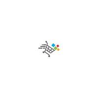 Basket, Bag, Concept online shop logo icon vector