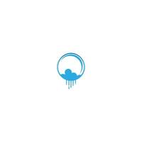 concepto de icono de logotipo de nube lluviosa vector