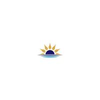 concepto de icono de logotipo de flor de sol