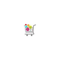 cesta, bolso, icono del logotipo de la tienda en línea del concepto vector