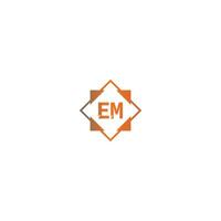 Square EM  logo letters design vector