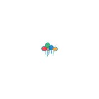 Rainy cloud logo icon concept vector