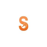 Fox head icon combination with letter S logo icon design vector