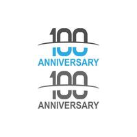 100 aniversario, natural, vegano, orgánico, aniversario, ilustración de diseño de etiqueta vector