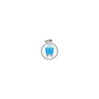 Basket, Bag, Concept online shop logo icon vector