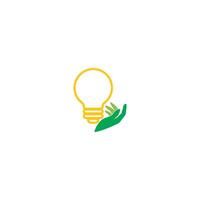 Idea hand bulp lam logo icon vector