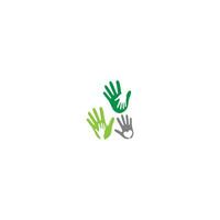icono del logotipo del símbolo del cuidado de las manos vector