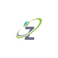 Letter Z logo leaf icon design concept vector