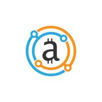 Crypto coin icon design concept vector