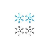 icono de adornos navideños con forma de copos de nieve vector