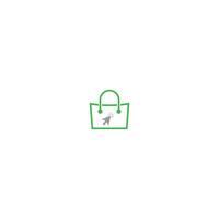 Basket, Bag, Concept online shop logo icon vector