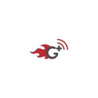 G plus  connection logo vector