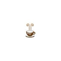 Coffee cup logo vector cafe icon